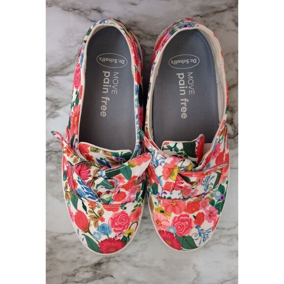 Comfortview The Anzani Slip On Sneaker Floral with Cute Tie Size 8W - Picture 3 of 11